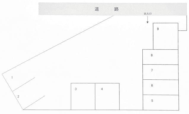 第二菊川パーキングの駐車配置図