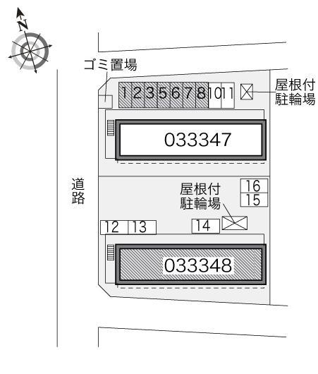 赤坂北棟(33347)の駐車配置図