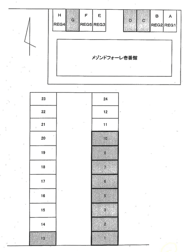 メゾンドフォーレ壱番館の駐車配置図