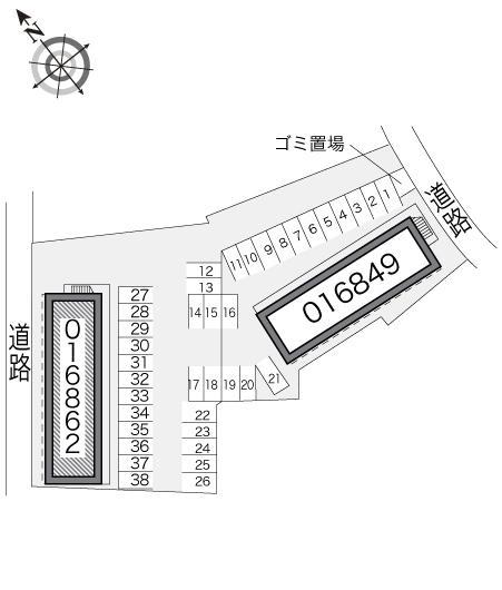 千代崎Ｂ(16862)の駐車配置図