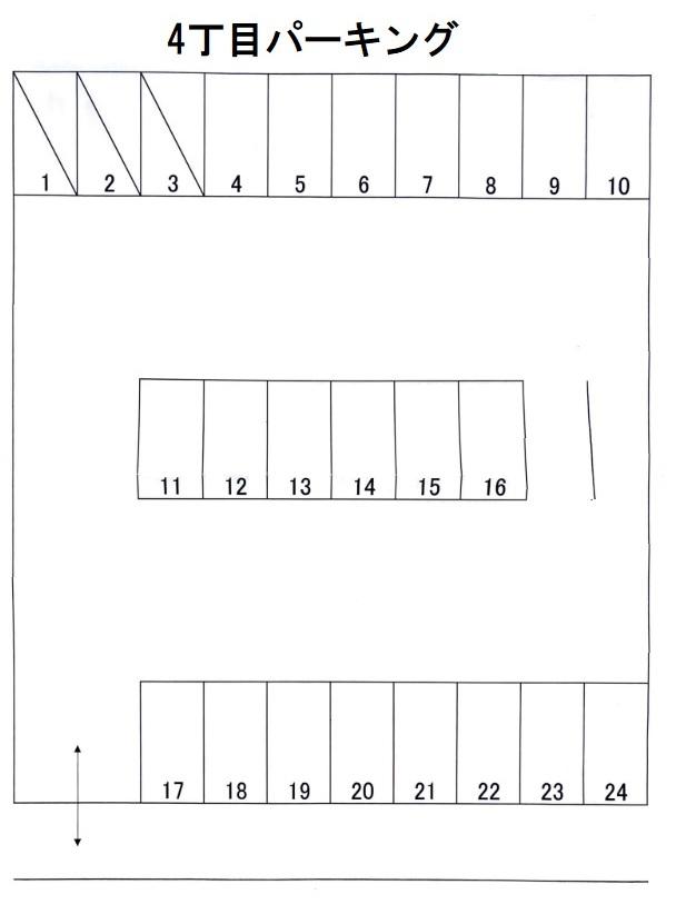 4丁目パーキングの駐車配置図