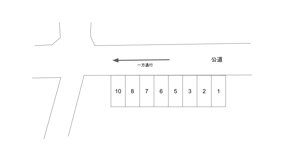 四谷上町132駐車場の駐車配置図