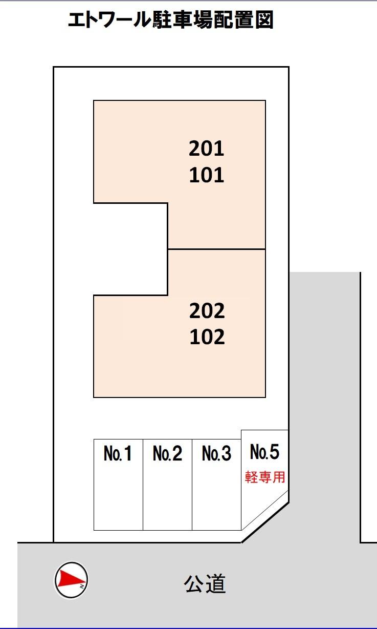 エトワール駐車場の駐車配置図