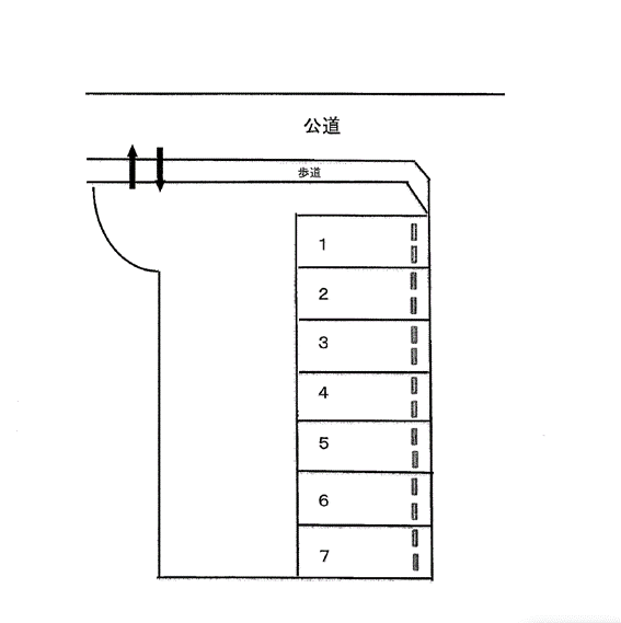 ナルセ駐車場の駐車配置図