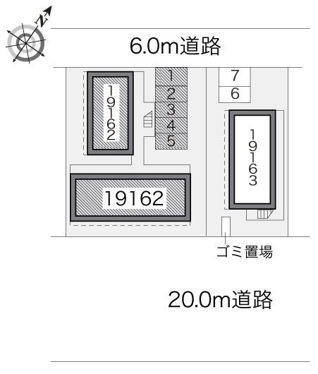 草薙駅前西館(19162)の駐車配置図