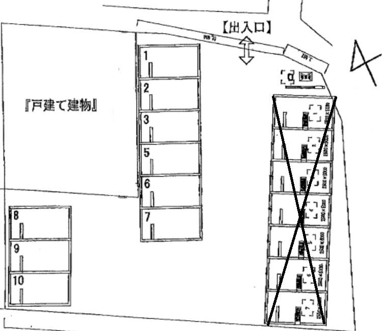 清水が丘３丁目駐車場の駐車配置図