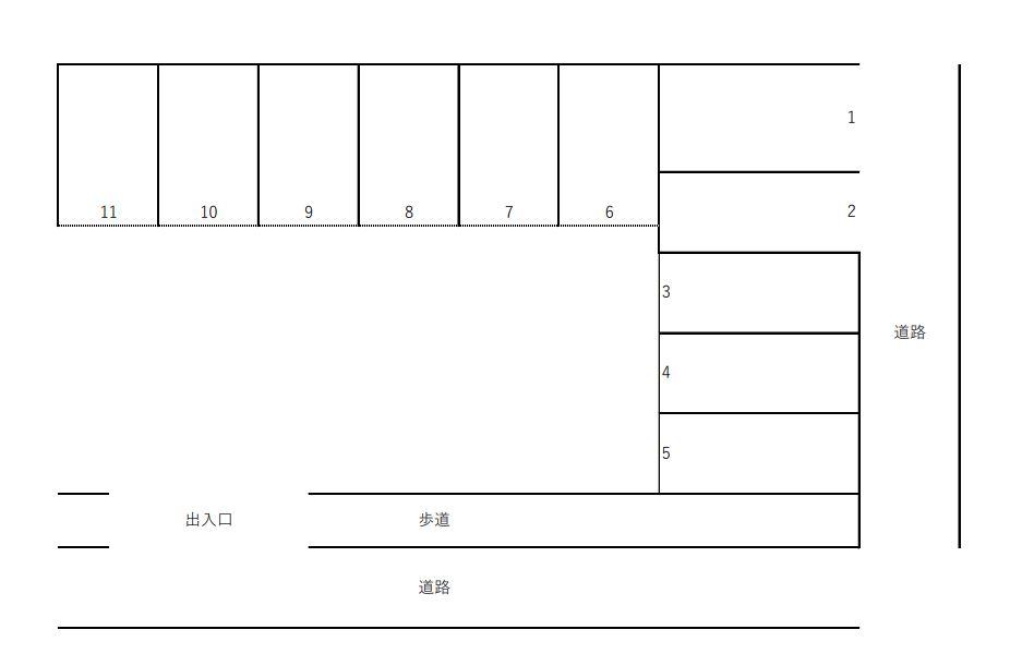 曙パーキングの駐車配置図