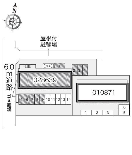 城南Ⅱ(28639)の駐車配置図