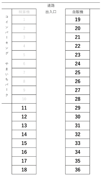 パーク441の駐車配置図
