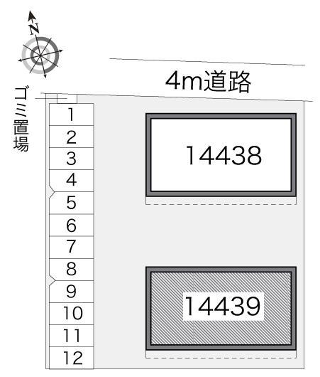レガートⅡ(14439)の駐車配置図