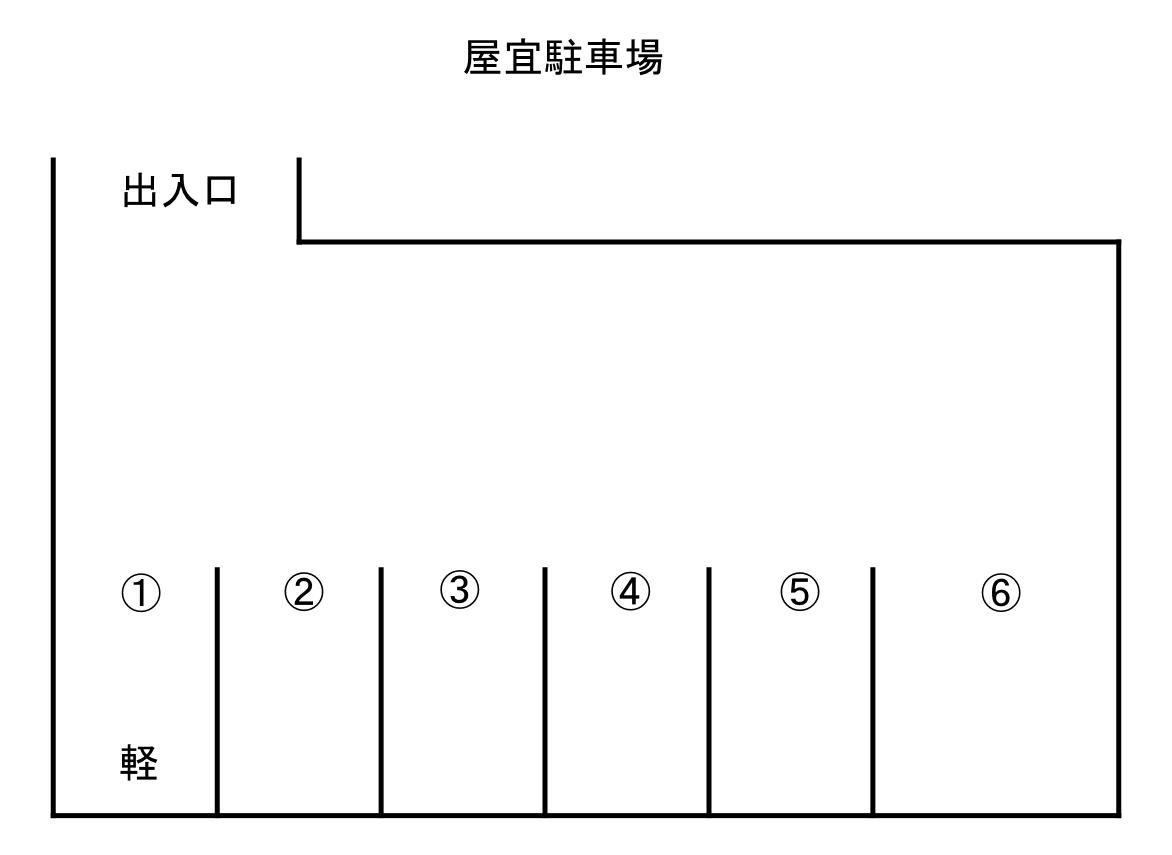 屋宜駐車場の駐車配置図