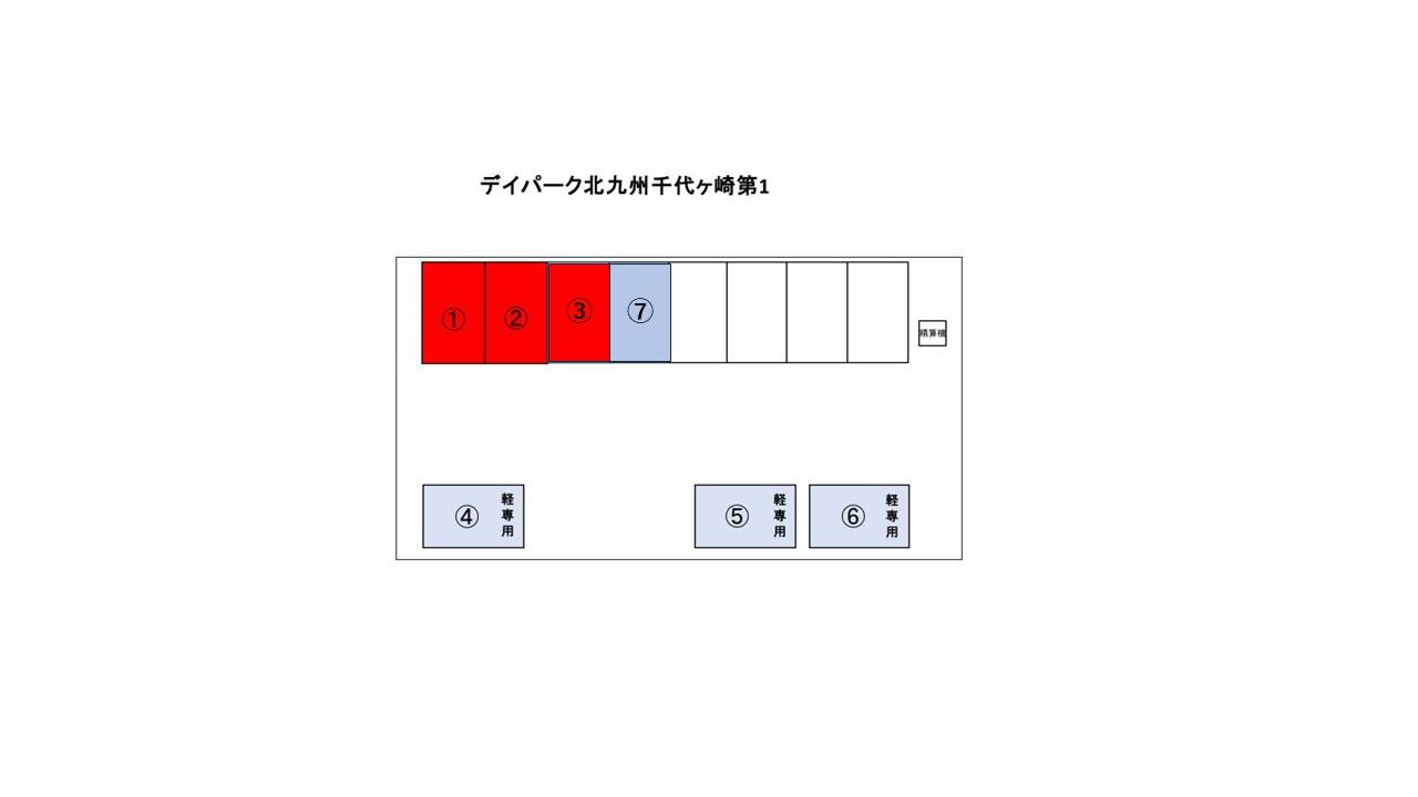 デイパーク北九州千代ヶ崎第1の駐車配置図