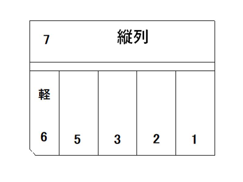 松村１丁目Ｔ駐車場の駐車配置図