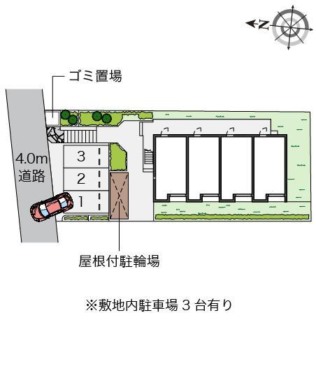 グリーンヒルズ鳴海(54551)の駐車配置図