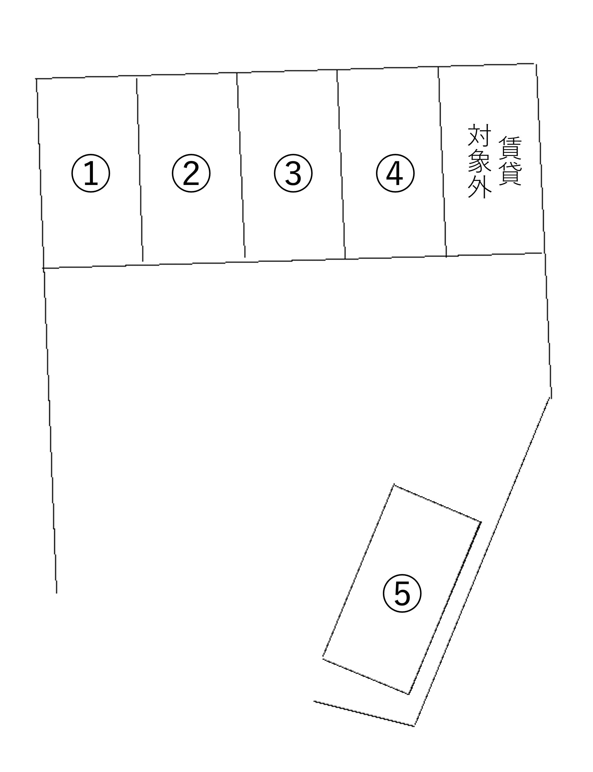 下九沢山本駐車場の駐車配置図