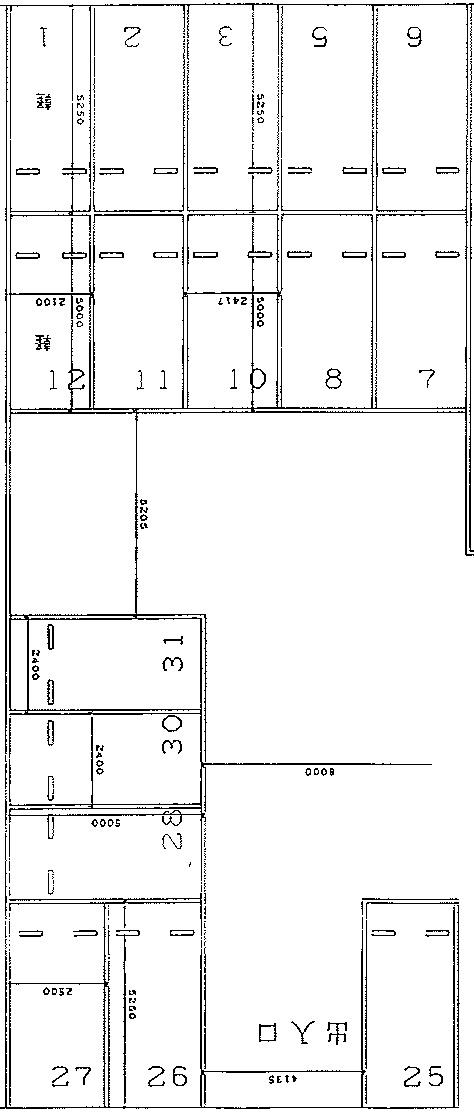 長岡ガレージの駐車配置図