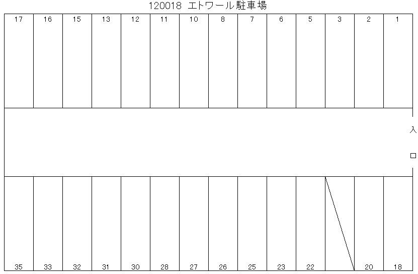 エトワール駐車場の駐車配置図
