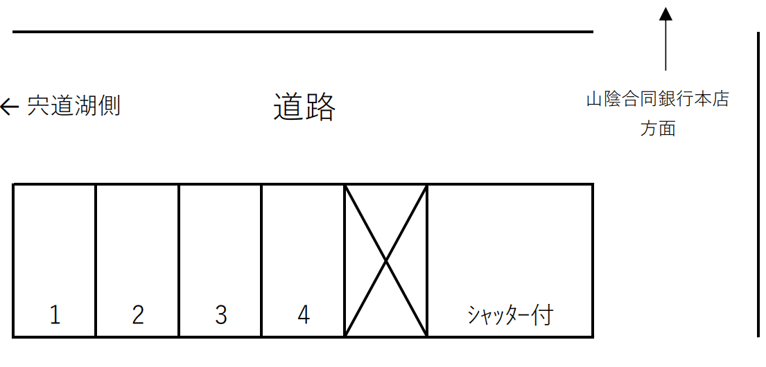 福間駐車場の駐車配置図