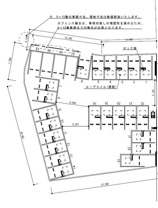 ザ・パーク小禄の駐車配置図