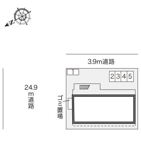 ロイヤルヒルズ．Ｍ(15669)の駐車配置図