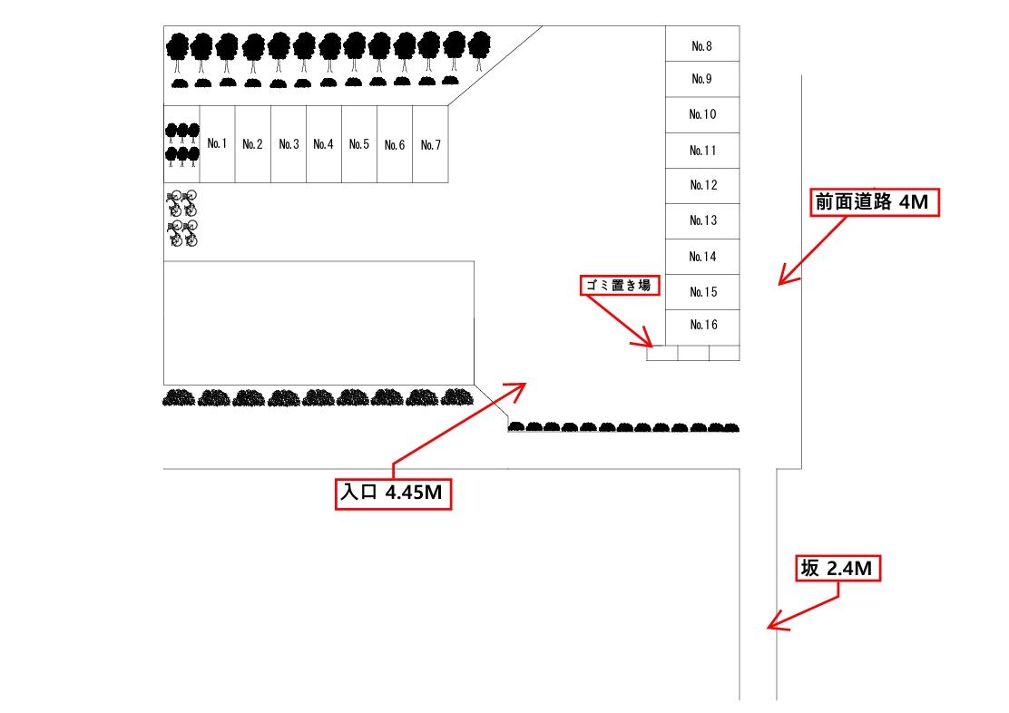 川口町駐車場の駐車配置図