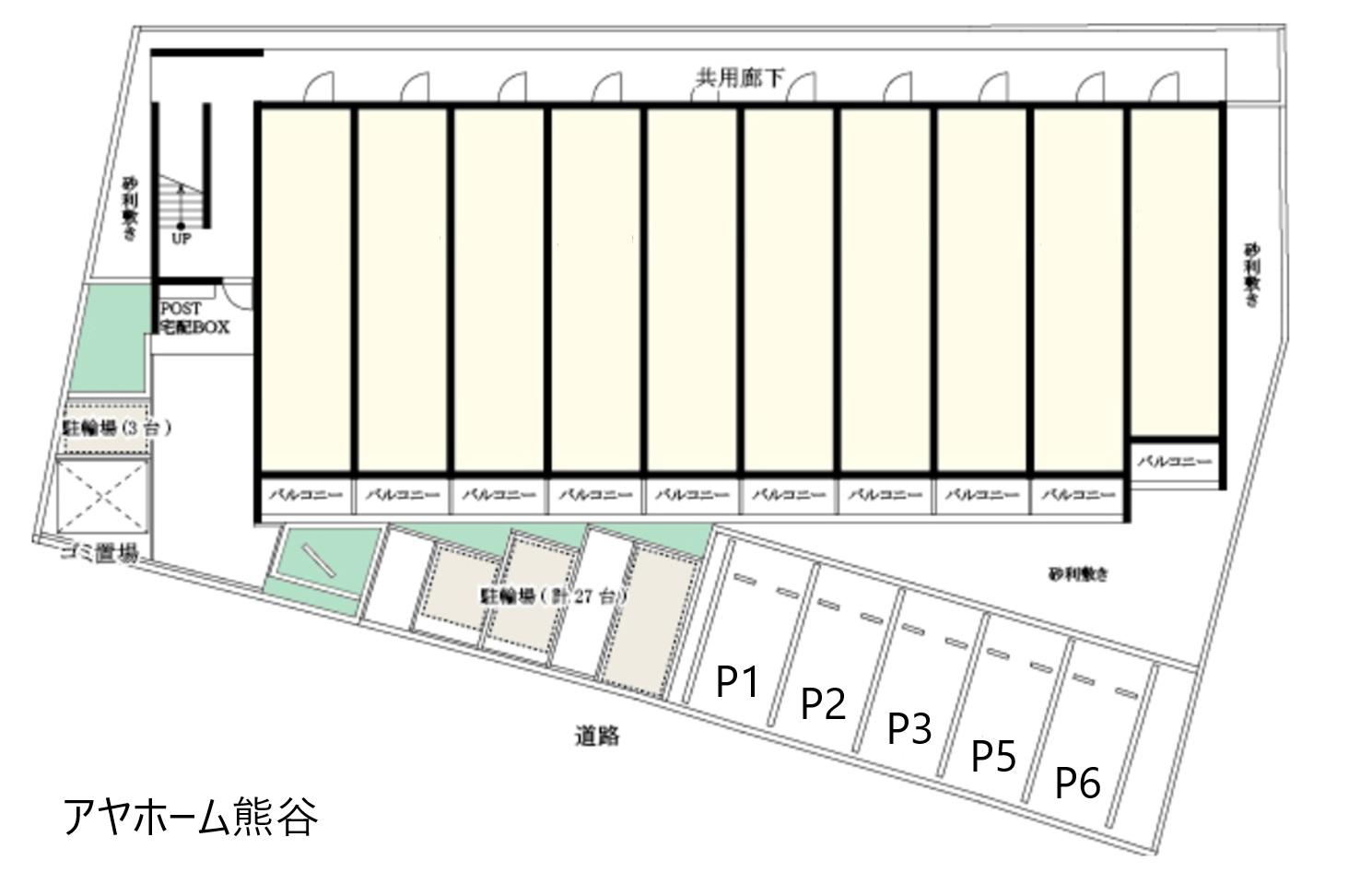 リブリ・アヤホーム熊谷の駐車配置図