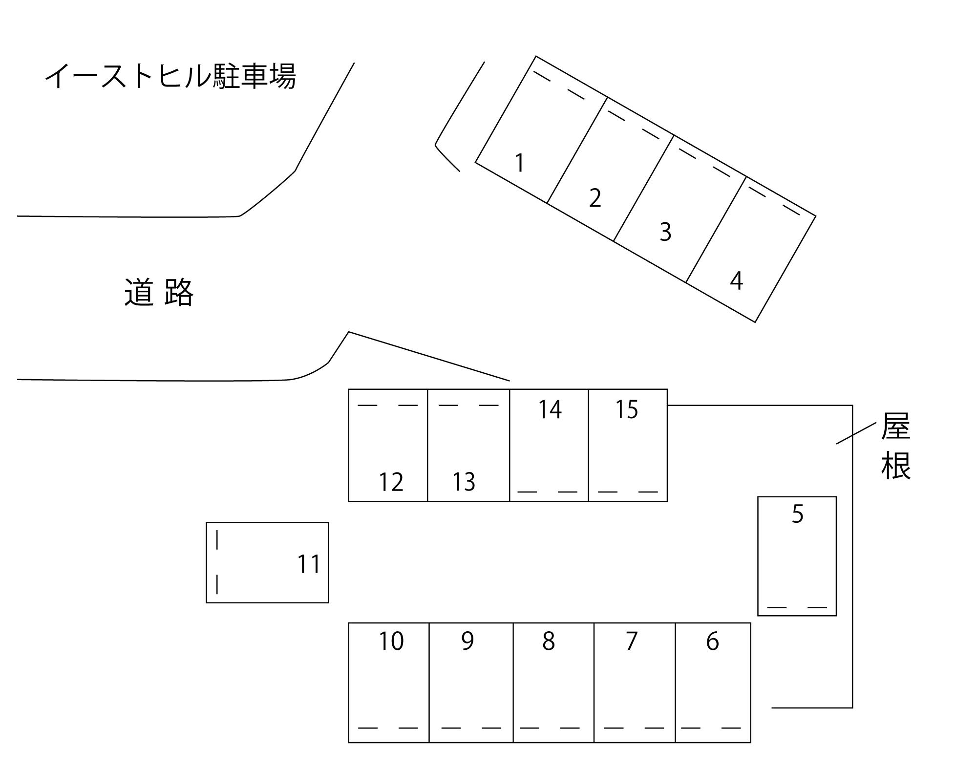 イーストヒル駐車場の駐車配置図
