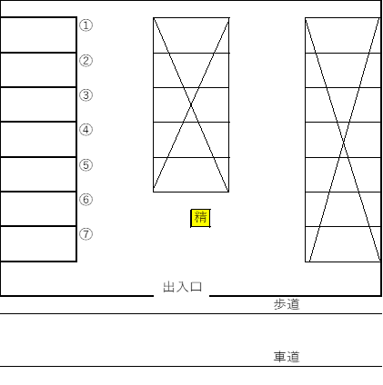瑞穂南平第1の駐車配置図