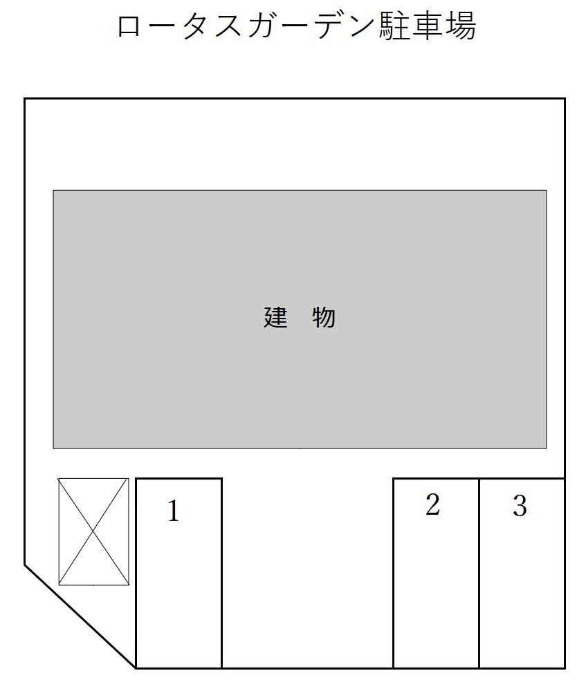 ロータスガーデン駐車場の駐車配置図