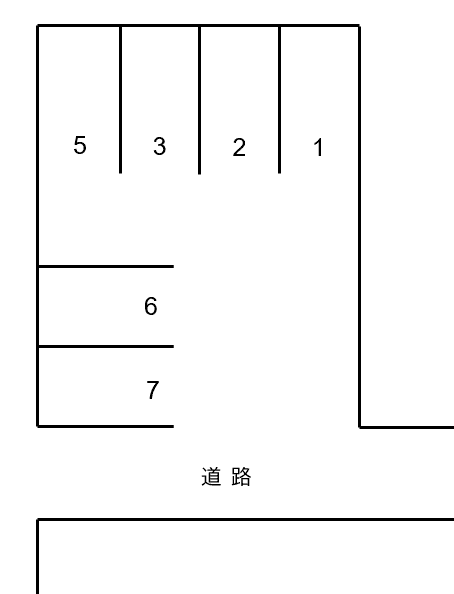 山田パーキングの駐車配置図
