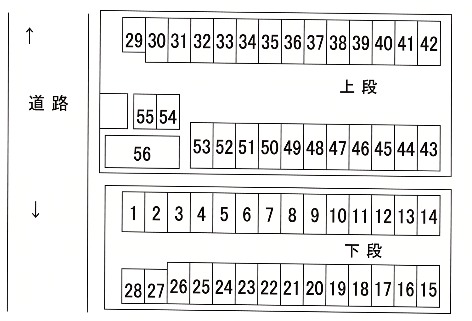 ＮＪパーキング瀬戸第一の駐車配置図