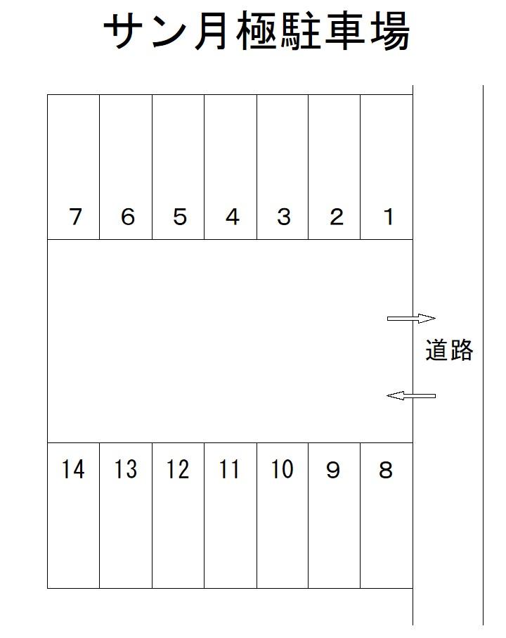 サン月極駐車場の駐車配置図