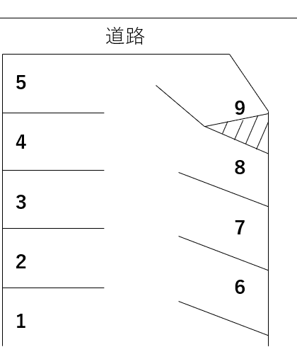 リバーサイドパーキングの駐車配置図
