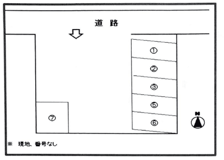 富士見町加治駐車場の駐車配置図
