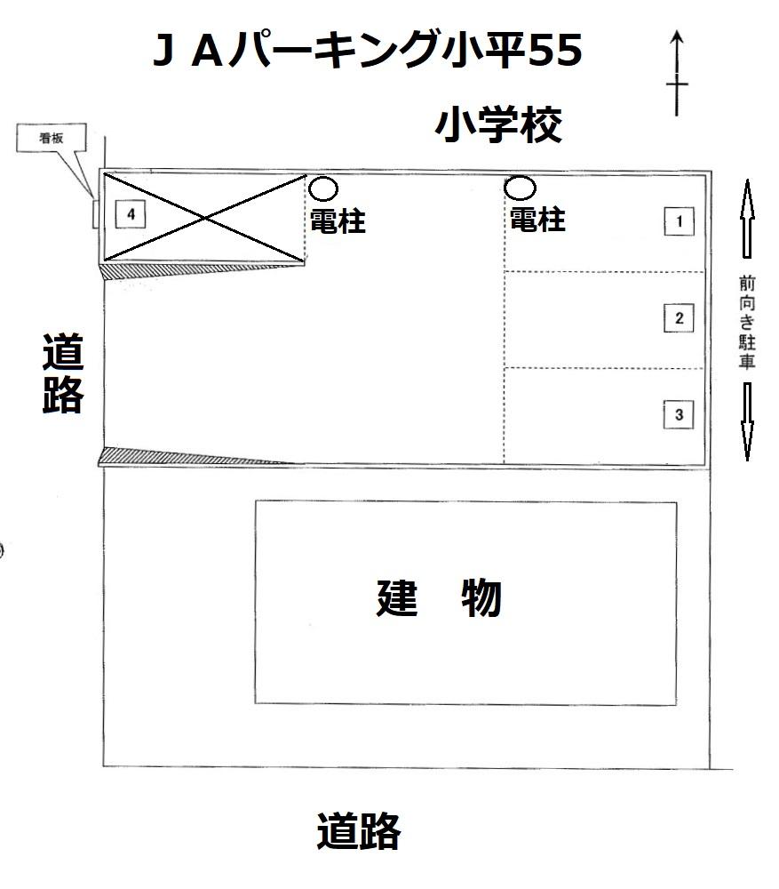ＪＡパーキング小平55の駐車配置図