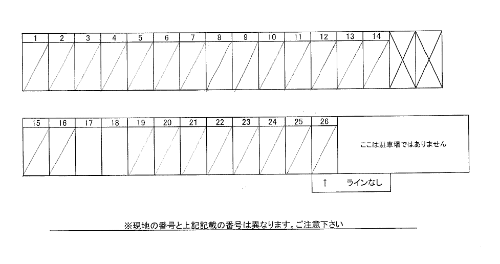 ０１駐車場（大田原）の駐車配置図