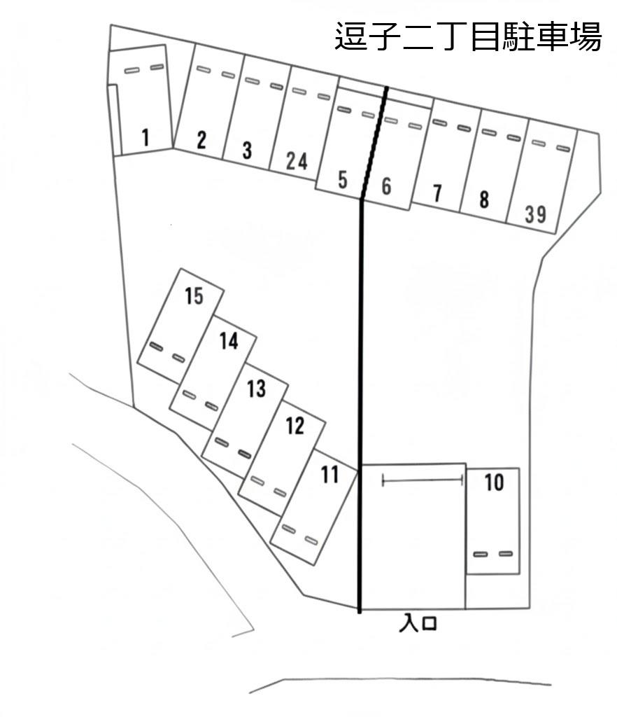 逗子二丁目駐車場の駐車配置図