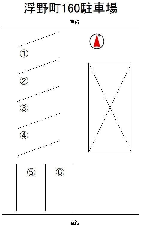 浮野町160駐車場の駐車配置図