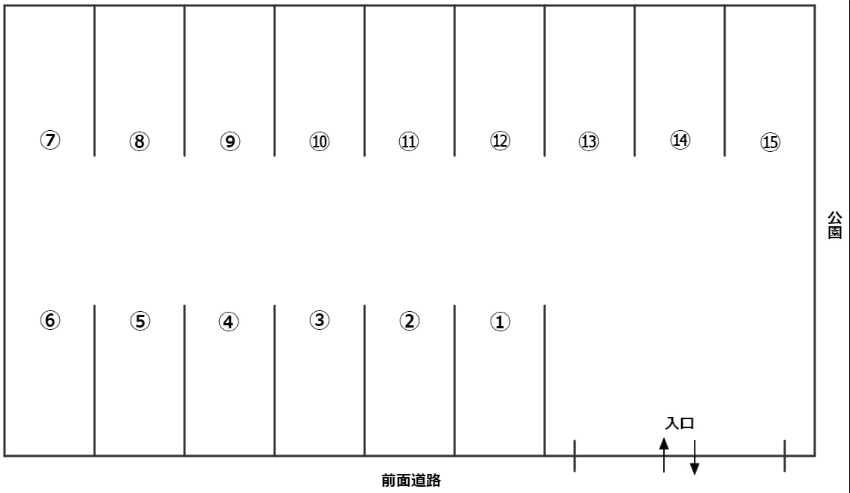 天久２丁目パーキングの駐車配置図