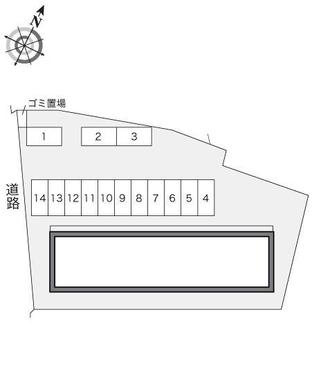 ハイムサクスィード(21215)の駐車配置図