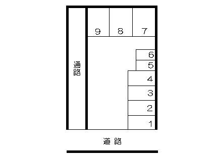 平之町西駐車場の駐車配置図