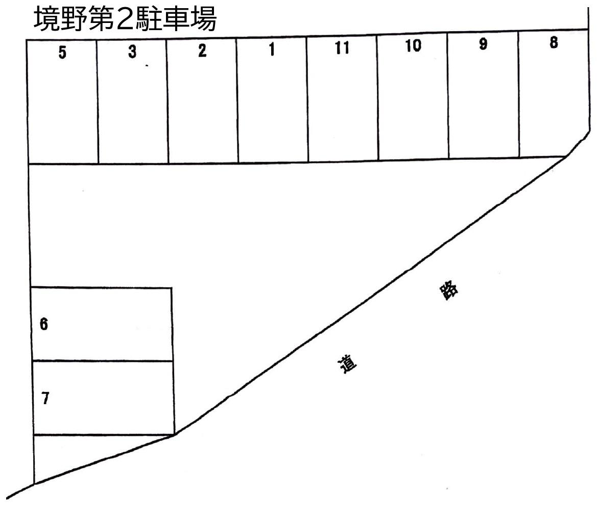 境野第2駐車場の駐車配置図