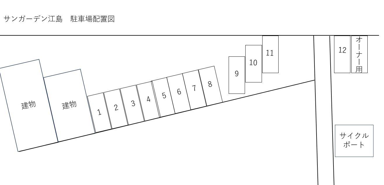 サンガーデン江島の駐車配置図