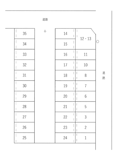 237駐車場の駐車配置図