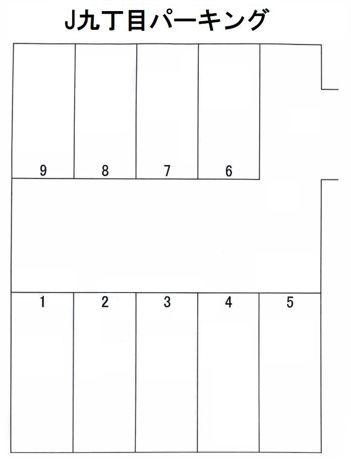 J九丁目パーキングの駐車配置図