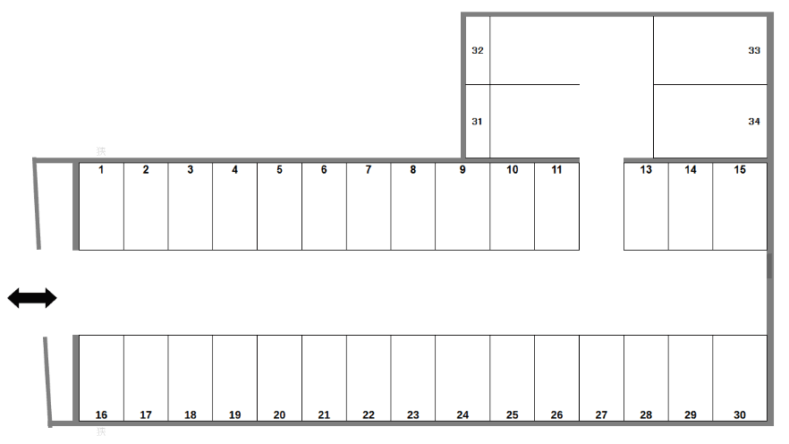 9210駐車場の駐車配置図