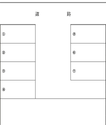 長町七 松山駐車場の駐車配置図