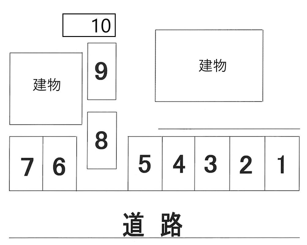 志田駐車場の駐車配置図
