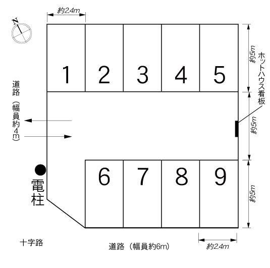 盛岡市茶畑１丁目駐車場の駐車配置図