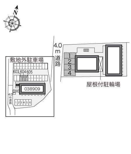 イーグルⅠ(28963)　敷地外駐車場の駐車配置図